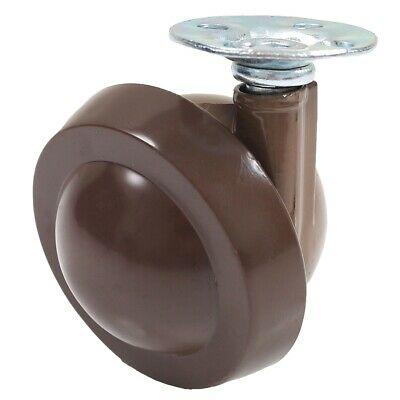 Bulk Hardware Best Furniture Fittings Heavy Duty Plate Fitted Ball Type Castors Wheels Brown 50mm Pack of 4 FB105