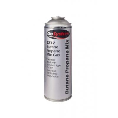 Go System Standard Type EN417 Butane Propane Mix Gas With Self Sealing Safety Valve Silver 277g 482ml 2277 Go System Standard Type EN417 Butane Propane Mix Gas With Self Sealing Safety Valve Silver 277g 482ml 2277