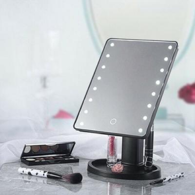 Kingavon 16 Led Touch Vanity Mirror With Rotation Tray Black VM200 Kingavon 16 Led Touch Vanity Mirror With Rotation Tray Black VM200
