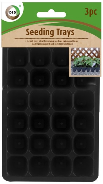 DID Black 24 Cells Seeding Trays Pack of 3 33.5cm x 21.5cm Approx GN6730 DID Black 24 Cells Seeding Trays Pack of 3 33.5cm x 21.5cm Approx GN6730