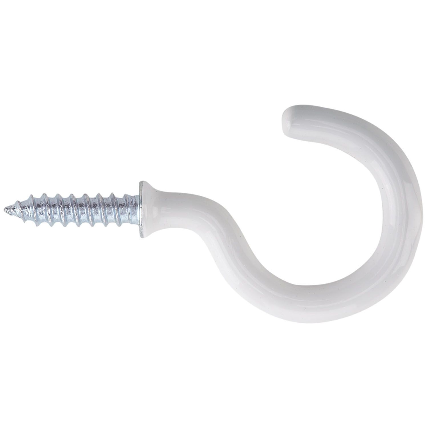 Value Packs Cup Hooks White PVC 1 1-2-Inch 40mm Pack of 5 3196