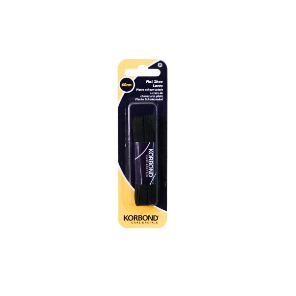 Korbond Flat Shoe Laces Black 60cm 232514 Korbond Flat Shoe Laces Black 60cm 232514