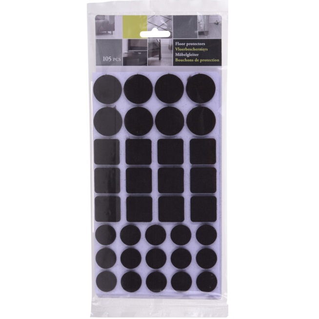 Anti Slip Floor Protectors Black 105-Piece 080878 Anti Slip Floor Protectors Black 105-Piece 080878
