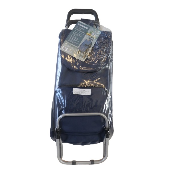 Sabichi 2 Wheel Shopping Trolley Multi Pocket Blue 36Ltr H95cm x W36cm x D28cm