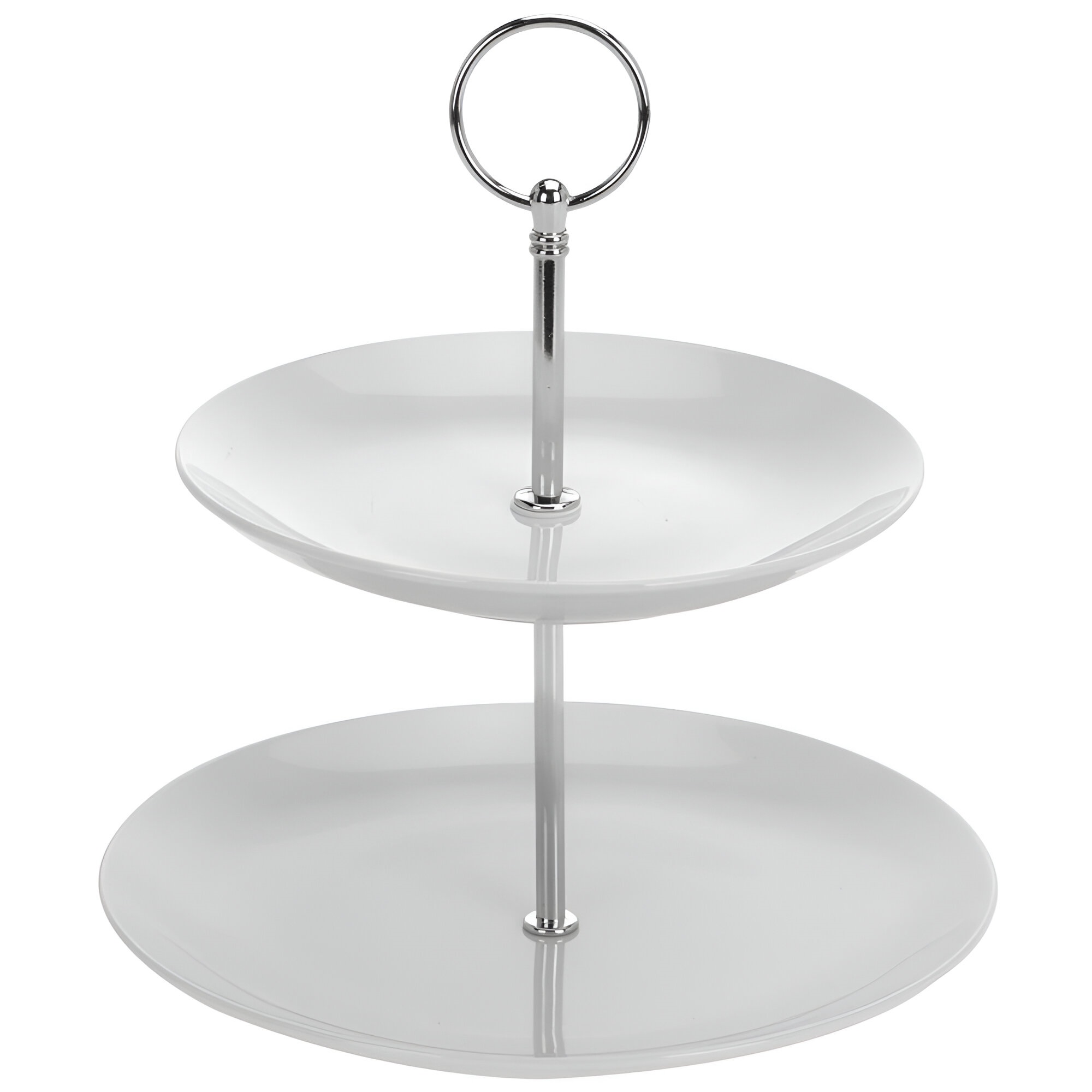 Excellent Houseware 2 Tier Food Stand Set Porcelain 21cm 063327 Excellent Houseware 2 Tier Food Stand Set Porcelain 21cm 063327