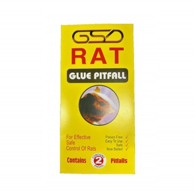 GSD Rat Glue Pitfall Yellow Pack of 2