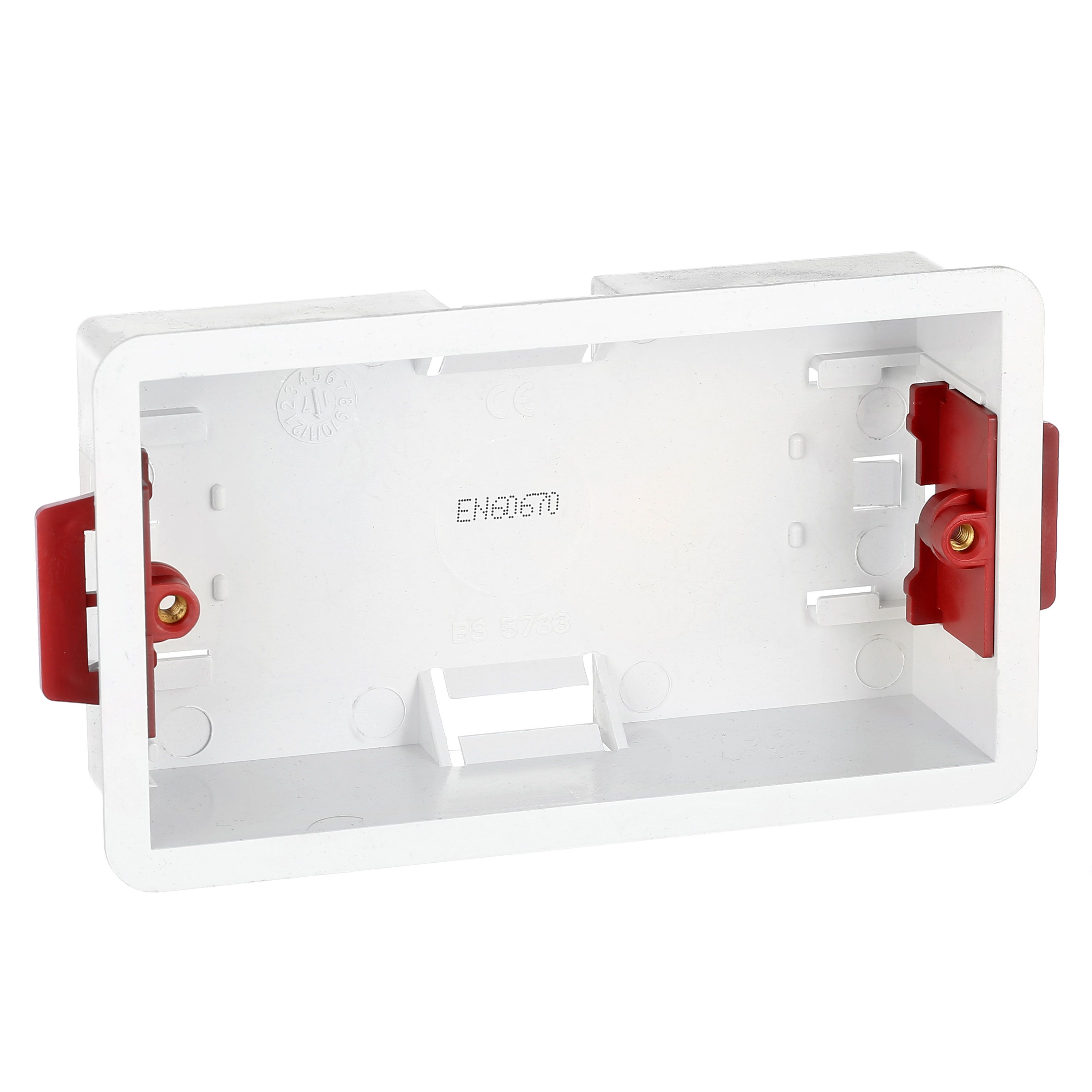 2 Gang Dry Lining Box White 35mm