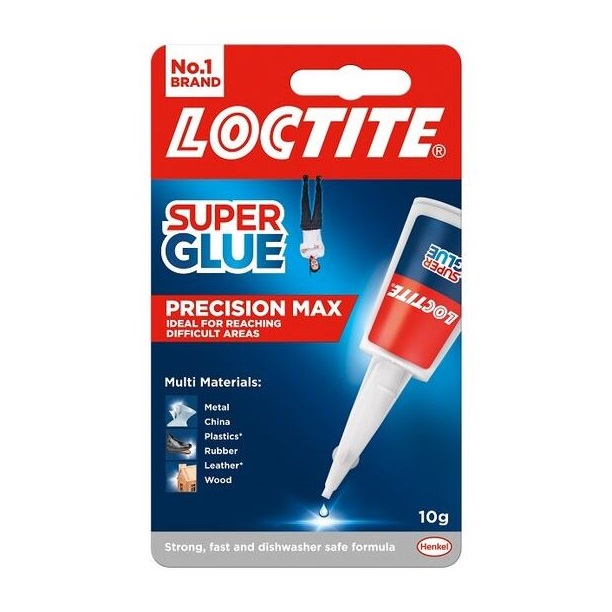 Loctite Instant Super Glue Precision Max Clear 10g 2641490 | Extra Long Nozzle | Triple Rsistance