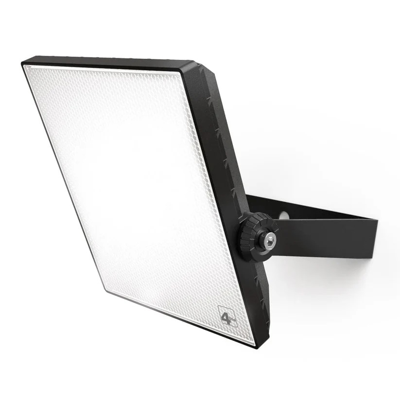 4Lite Die-Cast Led Floodlight 10W Black  4L2-1000 | Garden Light | Lifespan 15000Hr | 4000k Cool White | Non-dimmable | IP65 | 220-240V | 885 Lumens | Ra 80