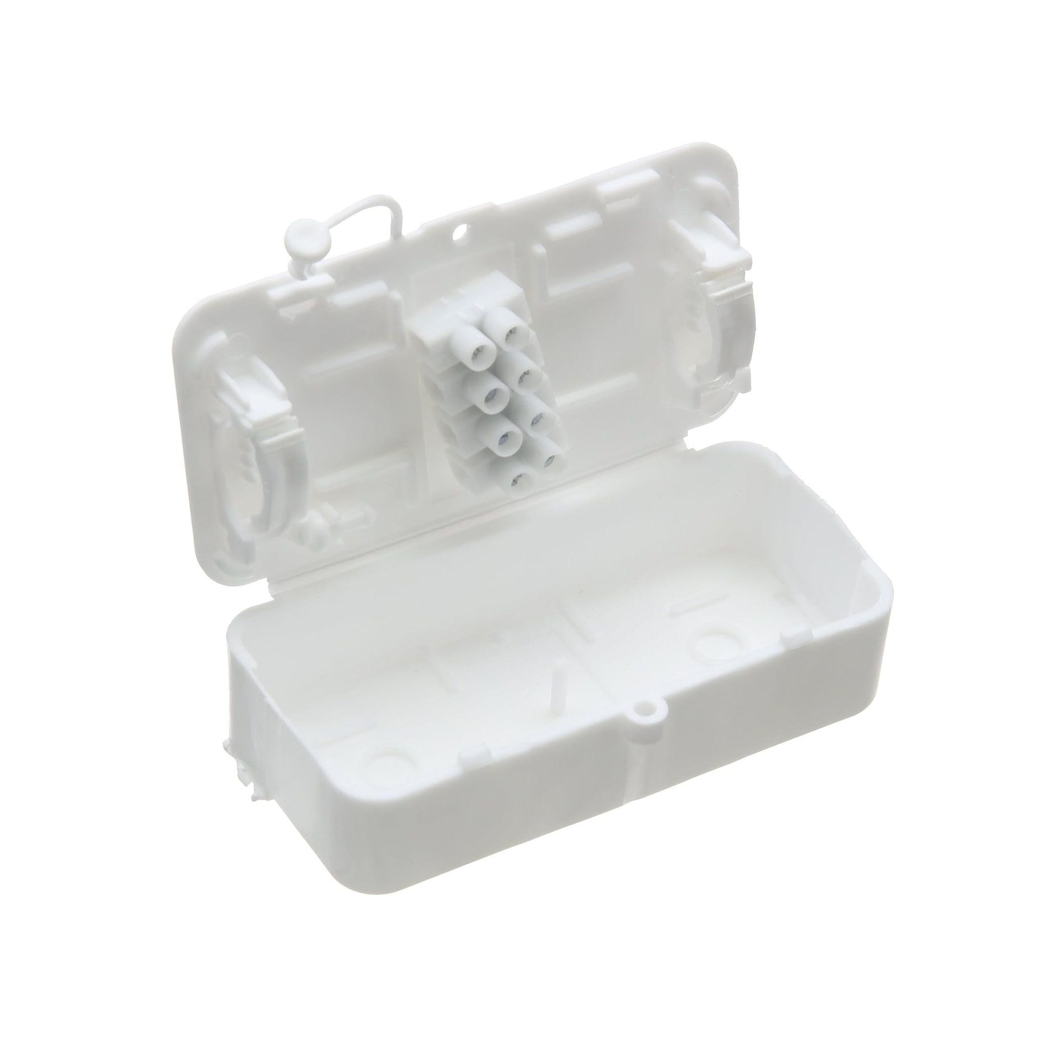 Hylec Debox S Screwed In-Line Junction Box with Terminal Block 24Amp White DEKSB-002