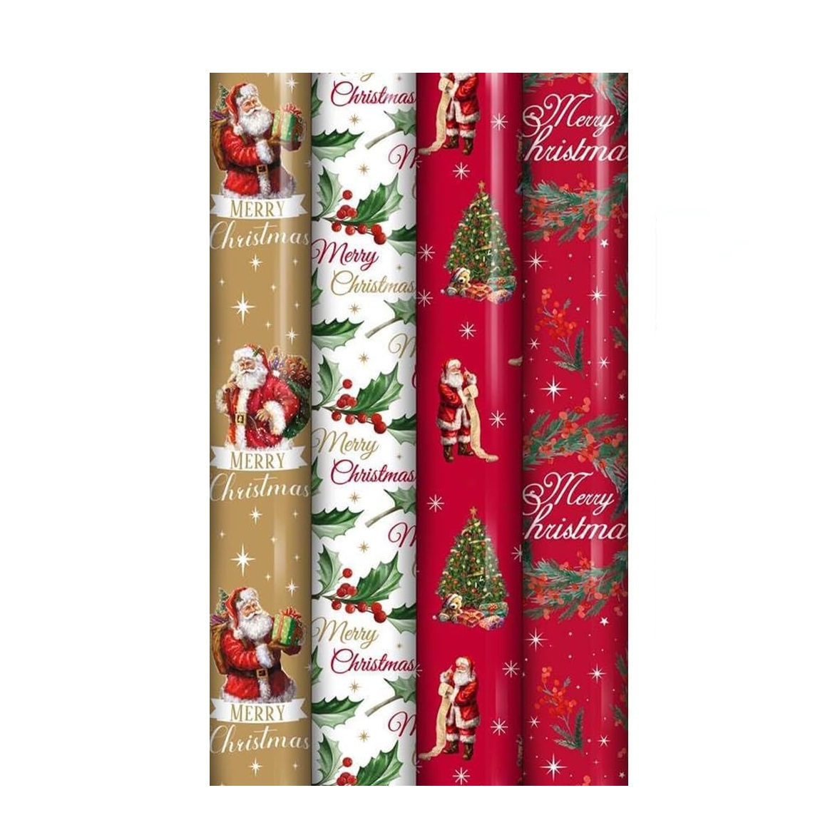 Eurowrap Christmas Traditional Gift Wrap Paper Assorted Colour 4Mtr x 70cm Pack of 1 X-33330-GWC | 10cm Extra Paper Provided for Wrap Protection Eurowrap Christmas Traditional Gift Wrap Paper Assorted Colour 4Mtr x 70cm Pack of 1 X-33330-GWC | 10cm Extra Paper Provided for Wrap Protection