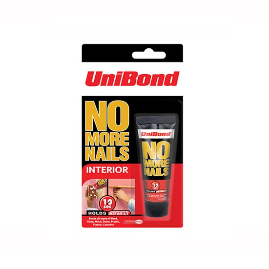 Unibond No More Nails Interior Adhesive Tube Multicoloured 52g | Adheres to Most Materials | Excellent Grab