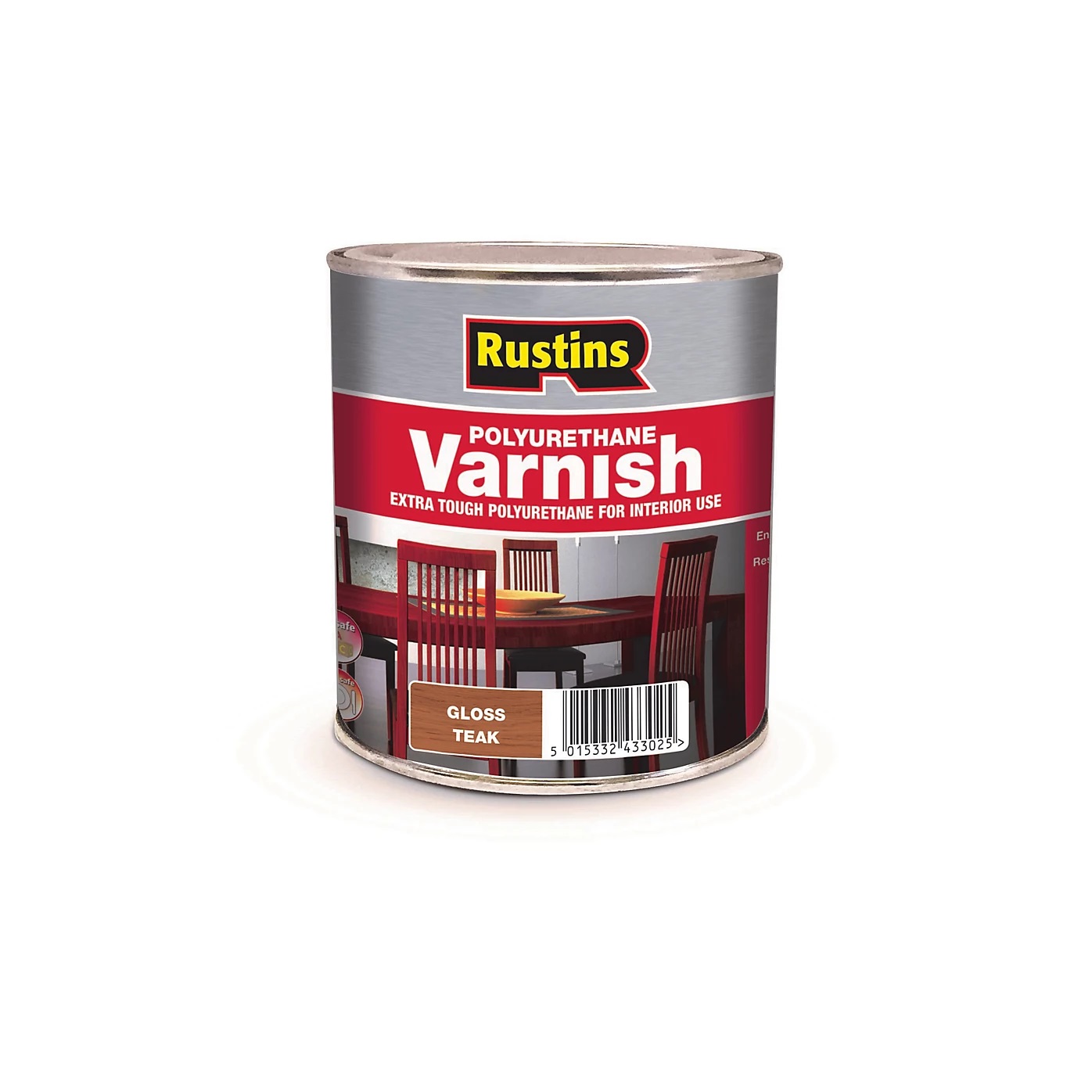 Rustins Polyurethane Varnish Gloss Teak 250ml POGT250 | For Interior Use | For All types of Wood