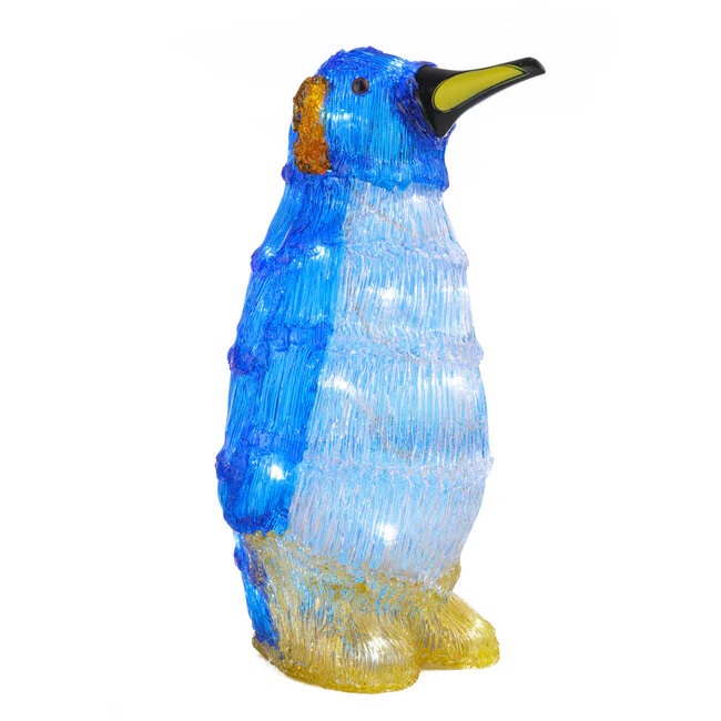 Jaytex LED Indoor-Outdoor Acrylic Penguin Blue 38cm x 18cm x 17cm JTX687134