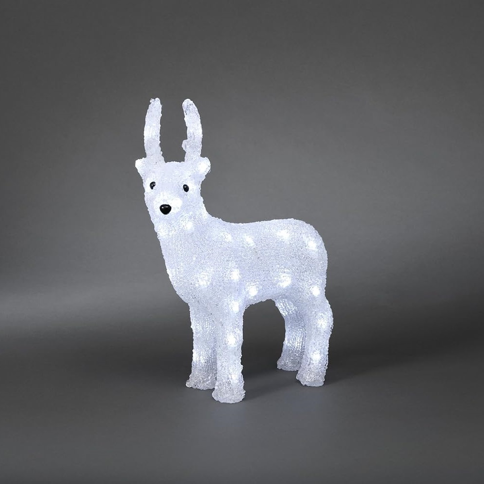 Jaytex LED Indoor-Outdoor Acrylic Reindeer White 38cm Jaytex LED Indoor-Outdoor Acrylic Reindeer White 38cm