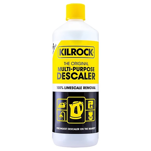 Kilrock Original Multi-Purpose Descaler Multicoloured 1Ltr | Powerful Limescale Remover for Kettles-Irons-Coffee Machines and Toilets Kilrock Original Multi-Purpose Descaler Multicoloured 1Ltr | Powerful Limescale Remover for Kettles-Irons-Coffee Machines and Toilets