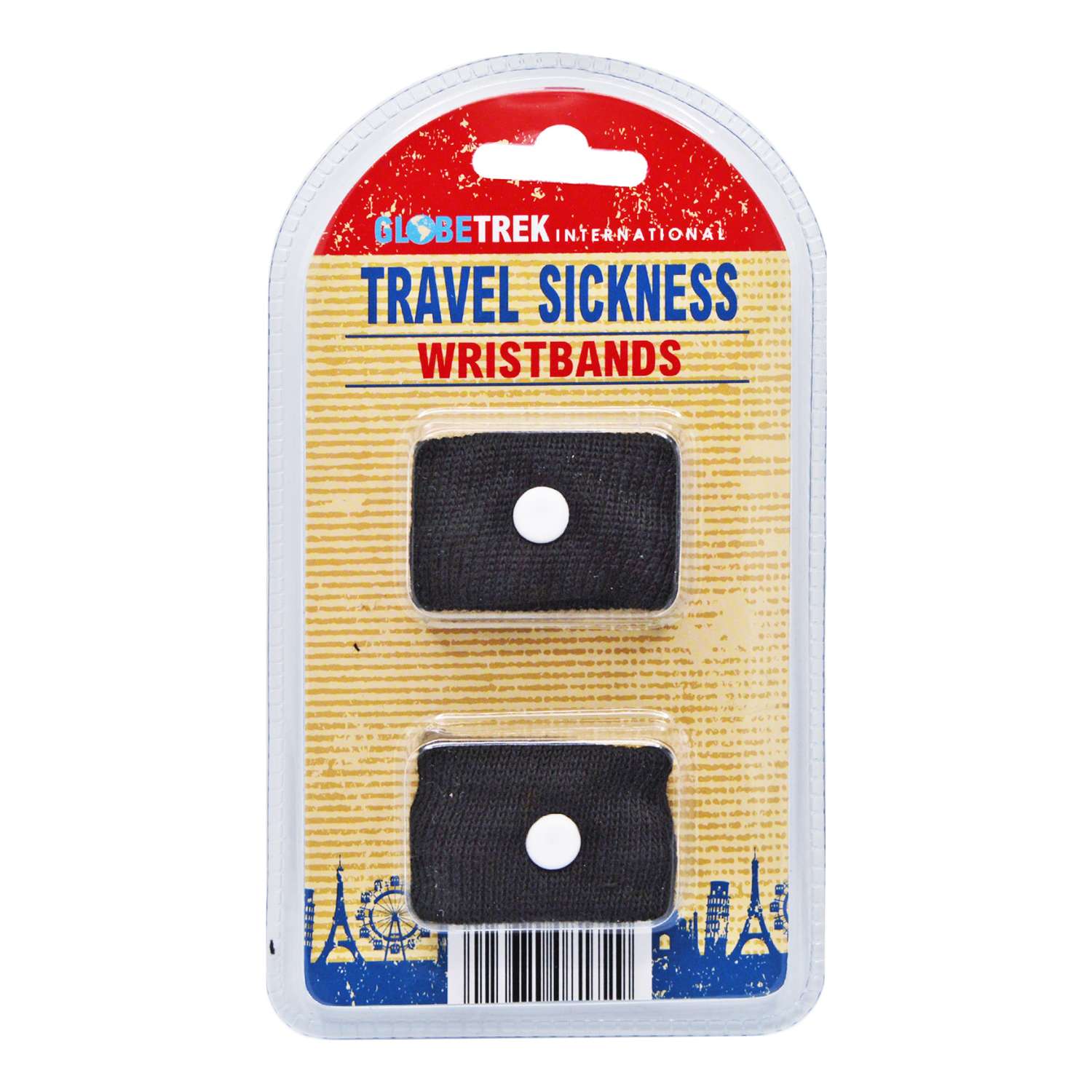 Globetrek Travel Sickness Wristbands Black Pack of 2 HWP081736 | Motion Sickness Relief Bands | For Both Adults and Children | Drug-Free and Reusable Globetrek Travel Sickness Wristbands Black Pack of 2 HWP081736 | Motion Sickness Relief Bands | For Both Adults and Children | Drug-Free and Reusable