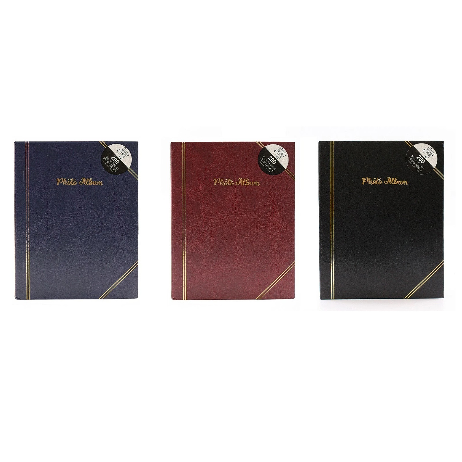 Tallon 200 Slip-In Pocket Photo Album Assorted Colours 6-Inch x 4-Inch 7531