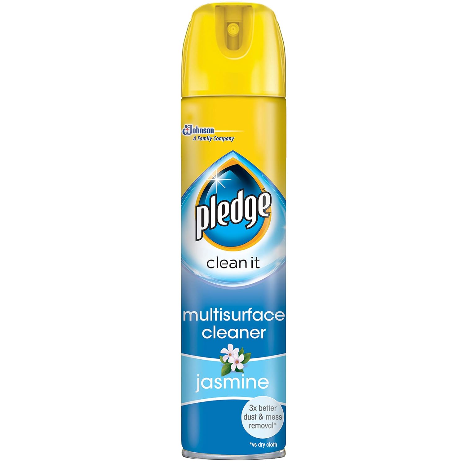 Johnson Pledge Multisurface Five-In-One Cleaner Spray Jasmine Scent Multicoloured 250ml 795235 | Dust and Mess Remover | For Wood-Glass-Electronics and More Johnson Pledge Multisurface Five-In-One Cleaner Spray Jasmine Scent Multicoloured 250ml 795235 | Dust and Mess Remover | For Wood-Glass-Electronics and More