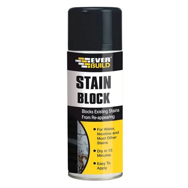 Everbuild Stain Block Spray White 400ml STAINSTP | Blocks Existing Stains From Re-appearing | Dry in 15 Minutes | Easy to Apply Everbuild Stain Block Spray White 400ml STAINSTP | Blocks Existing Stains From Re-appearing | Dry in 15 Minutes | Easy to Apply