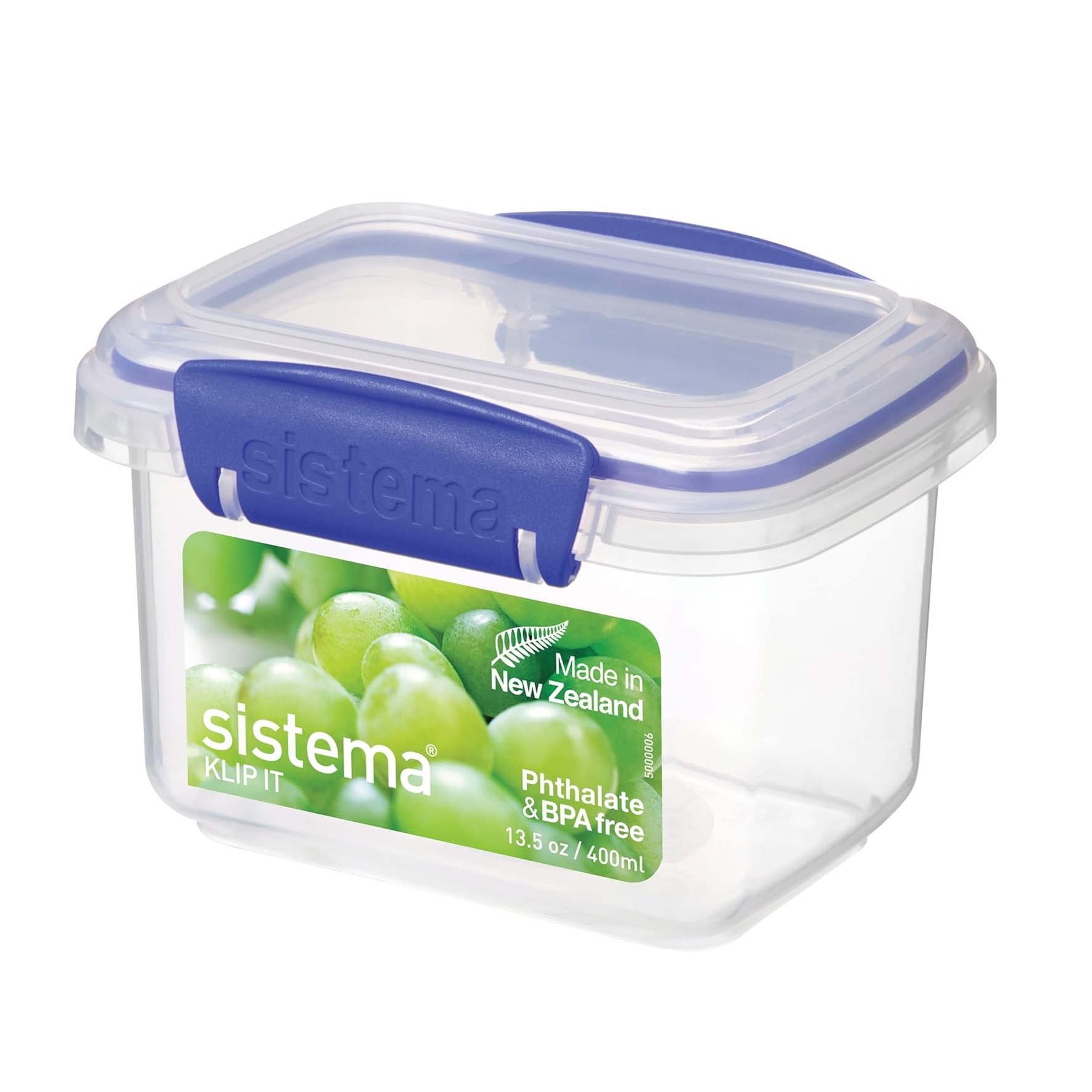 Sistema Klip It Food Storage Container Clear 11.43cm x 8.89cm x 8.13cm 400ml 1540 | BPA and Phthalate Free | Airtight Lid | With Easy-Lock Clips | Stackable Sistema Klip It Food Storage Container Clear 11.43cm x 8.89cm x 8.13cm 400ml 1540 | BPA and Phthalate Free | Airtight Lid | With Easy-Lock Clips | Stackable