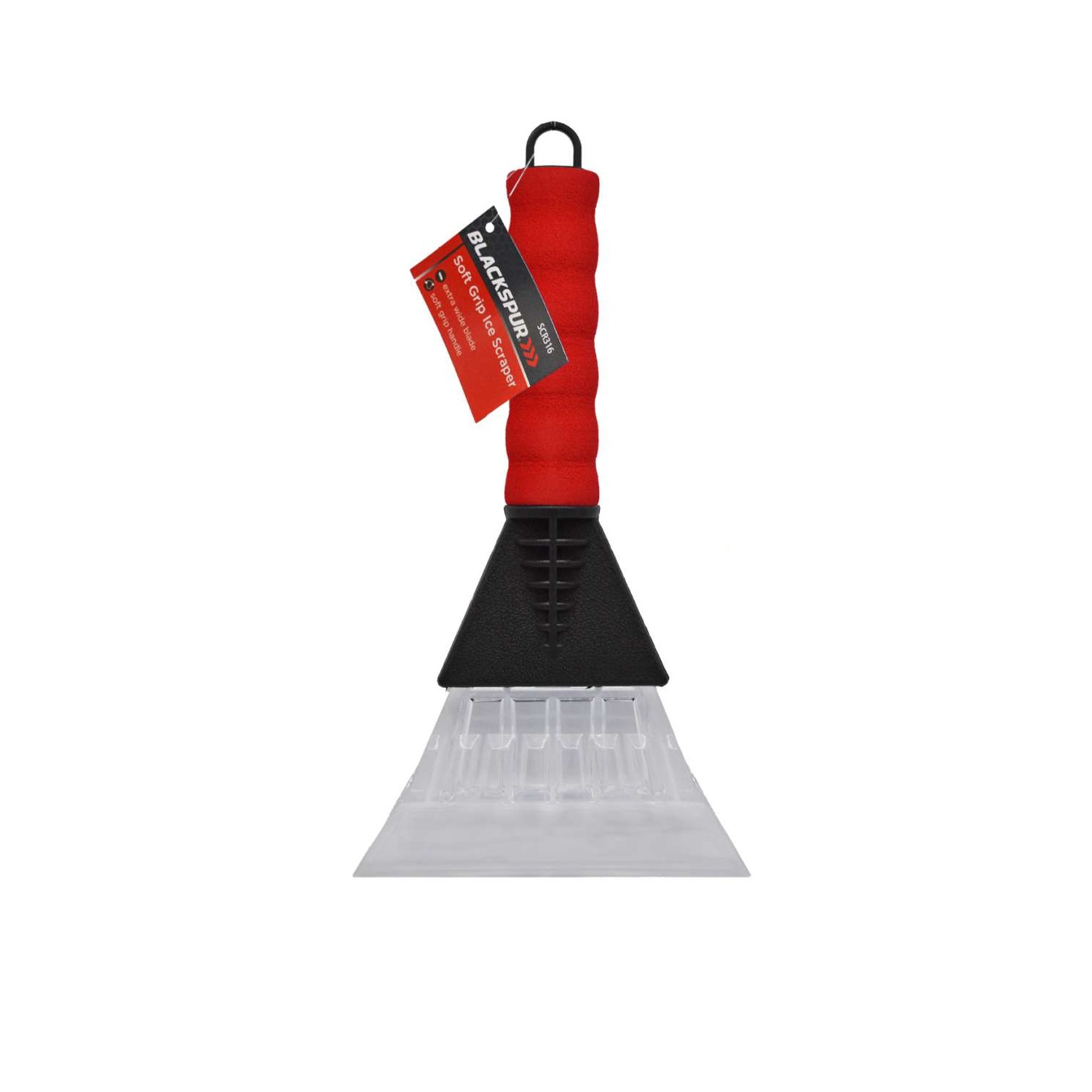 Blackspur Soft Grip Ice Scraper Assorted Colours SCR316 | Extra Wide Blade | Soft Grip Handle