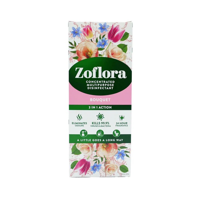 Zoflora Bouquet Concentrated Multipurpose Disinfectant Multicoloured 500ml 455502 | Floral Fragrance | Kills Bacteria and Viruses | Odour Eliminator | Long-Lasting Freshness | Use in Kitchen-Bathrooms-Hard Floors and Tiles Zoflora Bouquet Concentrated Multipurpose Disinfectant Multicoloured 500ml 455502 | Floral Fragrance | Kills Bacteria and Viruses | Odour Eliminator | Long-Lasting Freshness | Use in Kitchen-Bathrooms-Hard Floors and Tiles