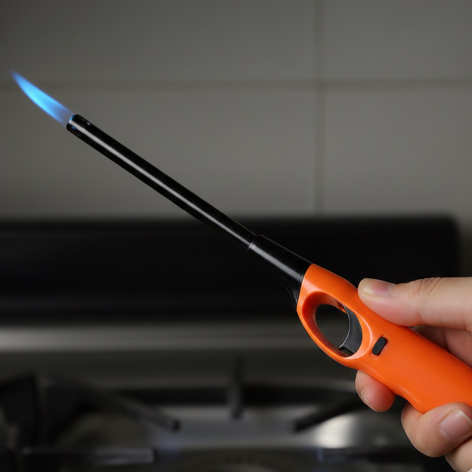 Chefaid Blue Flame Utility Lighter Orange And Black 146529 | Wind Proof