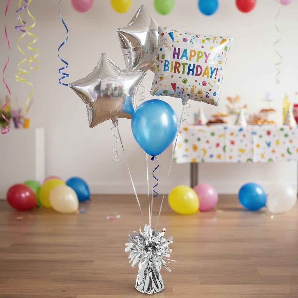 Apac Foil Balloon Weight Silver BW30337