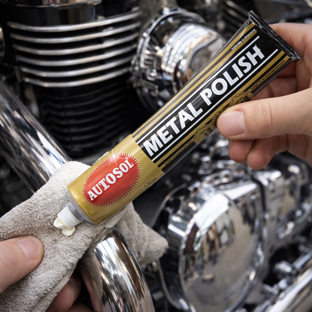 Autosol Metal Polish Paste Tube 75ml 400 | Brilliant Chrome Aluminium and Metal Polish