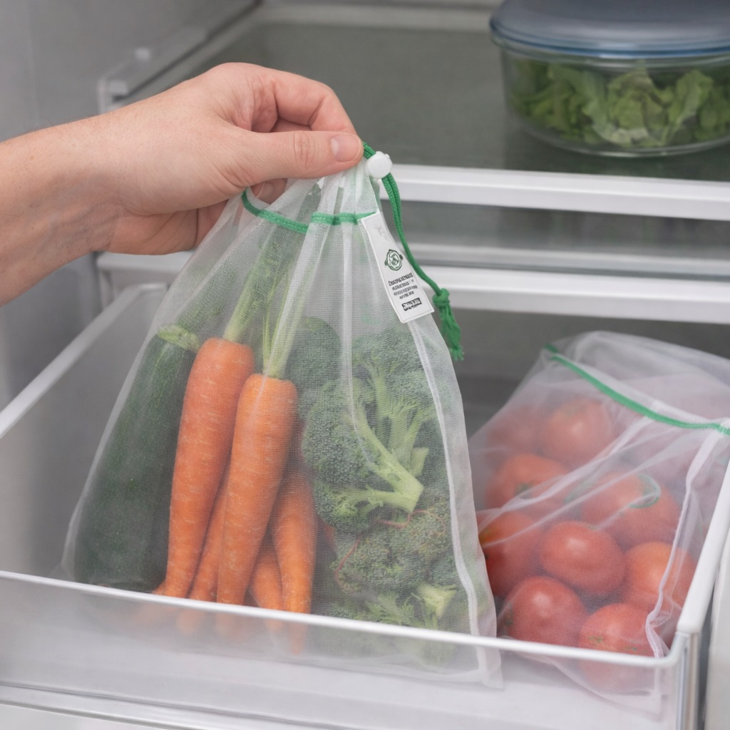 Chef Aid Reusable Fruit and Vegetable Bags White Pack of 3 10E33305