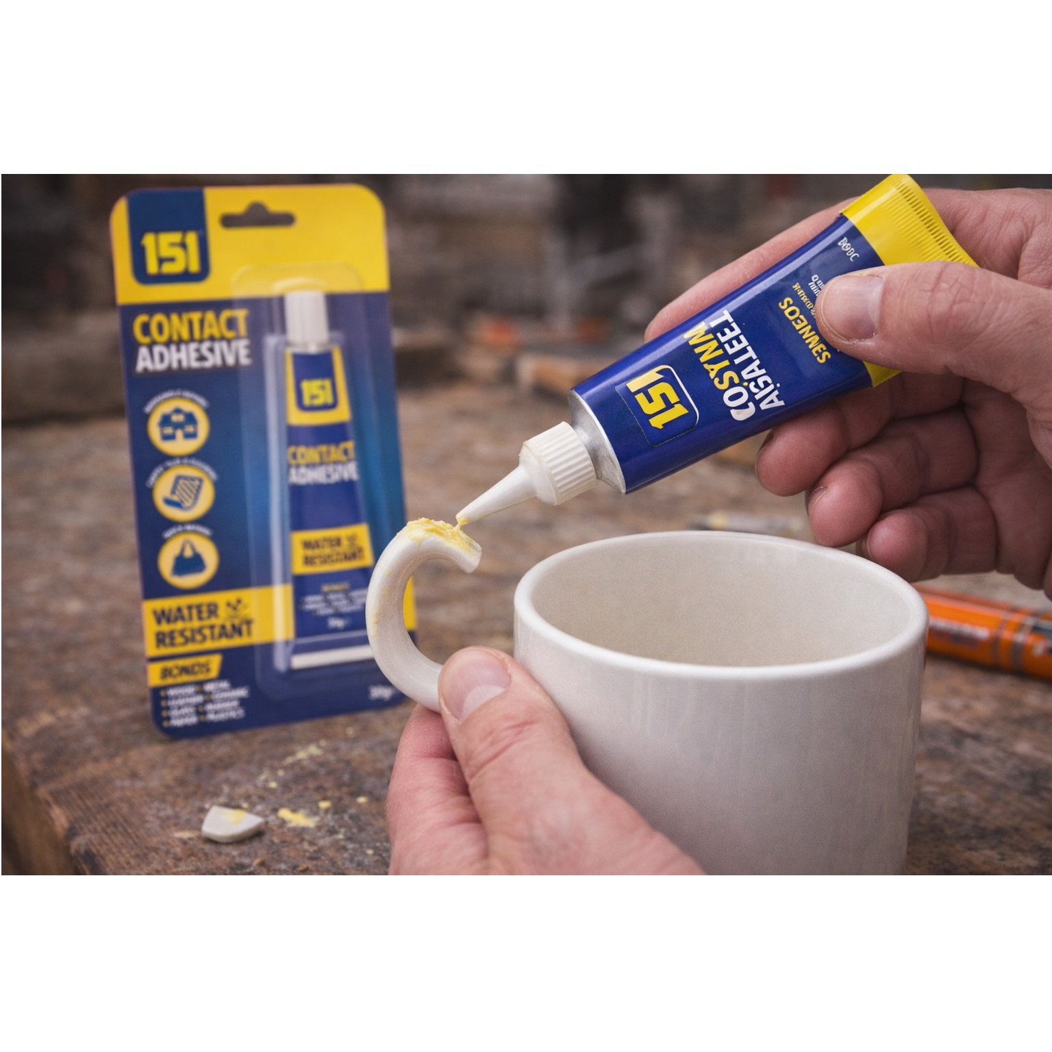 151 Contact Adhesive Tube Clear 30g | Water Resistant | Household Repairs | Carpet Tiles and Flooring | Quick Repairs | Bonds Wood-Metal-Leather-Ceramic-Glass-Rubber-Paper-Plastics