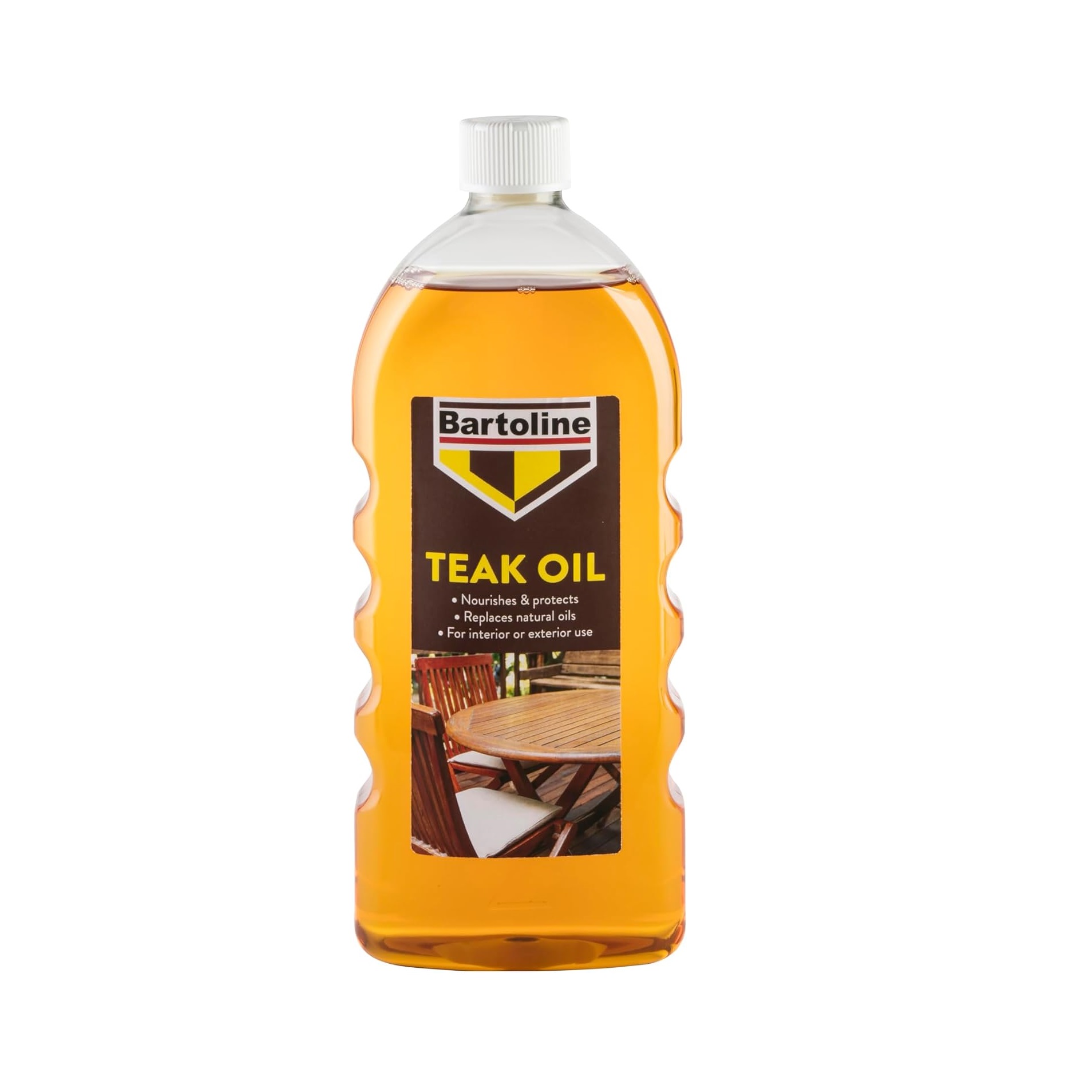 Bartoline Teak Oil Light Brown 1Ltr 26214670 | Nourishes and Protects | For Indoor and Outdoor Use | Replaces Natural Oils | Versatile Use | Extends Wood Life