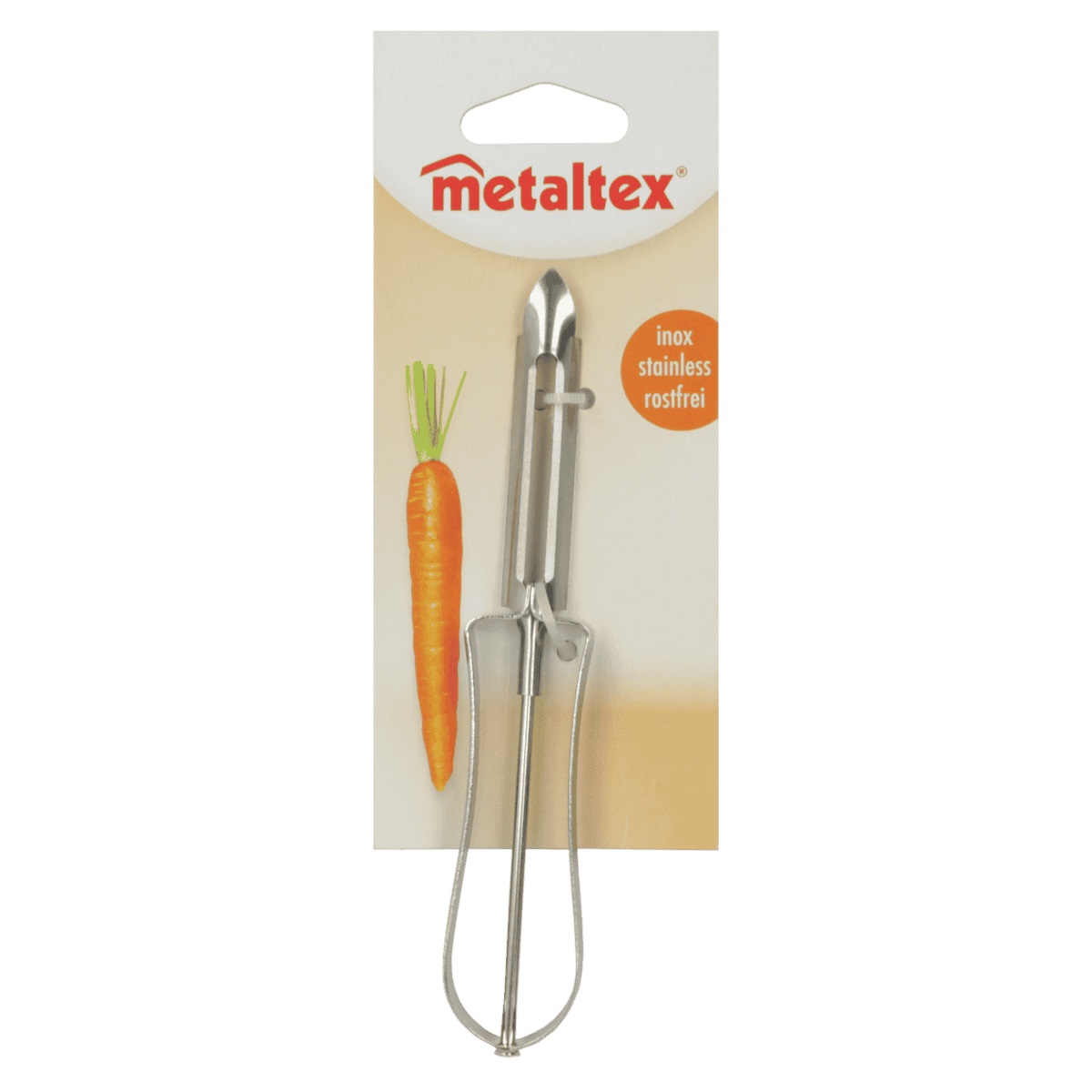 Metaltex Stainless Steel Vegetable Peeler Chrome 252756 | Inox Rustproof Kitchen Peeling Tool