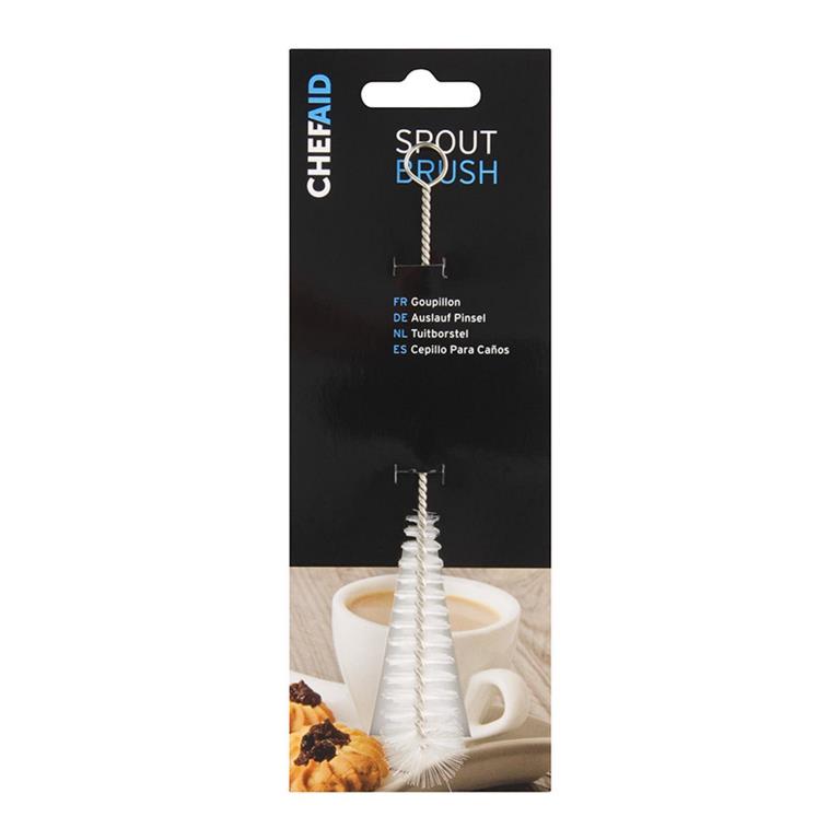 Chef Aid Teapot Spout Brush White 10E00425 | Cleaning Brush | Narrow Nozzle Cleaner