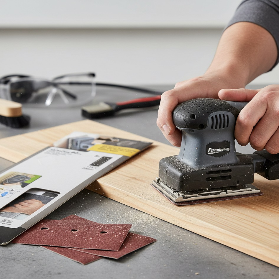 Black and Decker Piranha Sanding Strips Dull Red Grit-60 115mm x 280mm Pack of 5 X31036