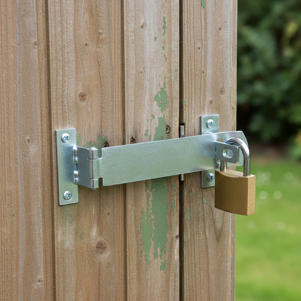 Bulk Hardware Galvanised Locking Hasp and Staple Silver 160mm 40032