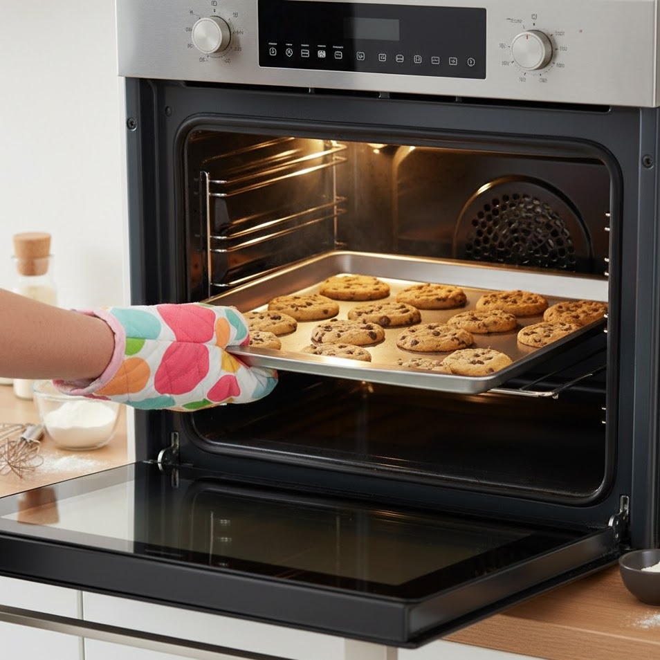 151 Queen of Cakes Non Stick Traditional Steel Baking Tray Silver 27.7cm x 17.7cm QC1153