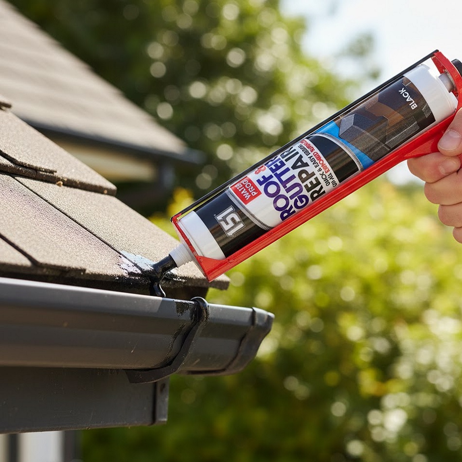 151 Roof and Gutter Repair Sealant Black 310ml 10057 | Waterproof | Quick and Easy Repairs on All Exposed Surfaces