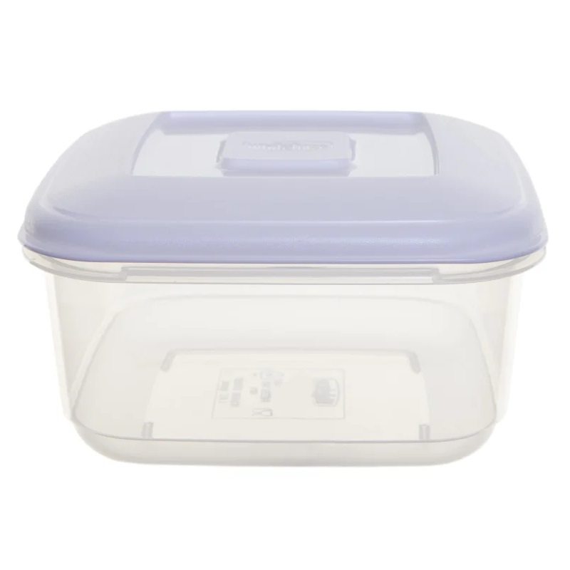 Whitefurze Rectangular Plastic Food Storage Container with Secure Lid White 0.6Ltr F0630 | BPA Free | Kitchen Storage Box | Fridge Freezer Safe