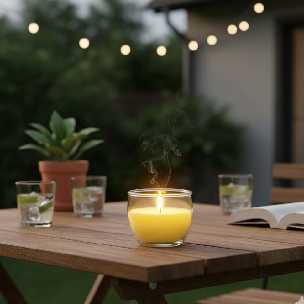 Citronella Jar Candle Yellow 120g 10026 | 25 Hours Burn Time Citronella Jar Candle Yellow 120g 10026 | 25 Hours Burn Time