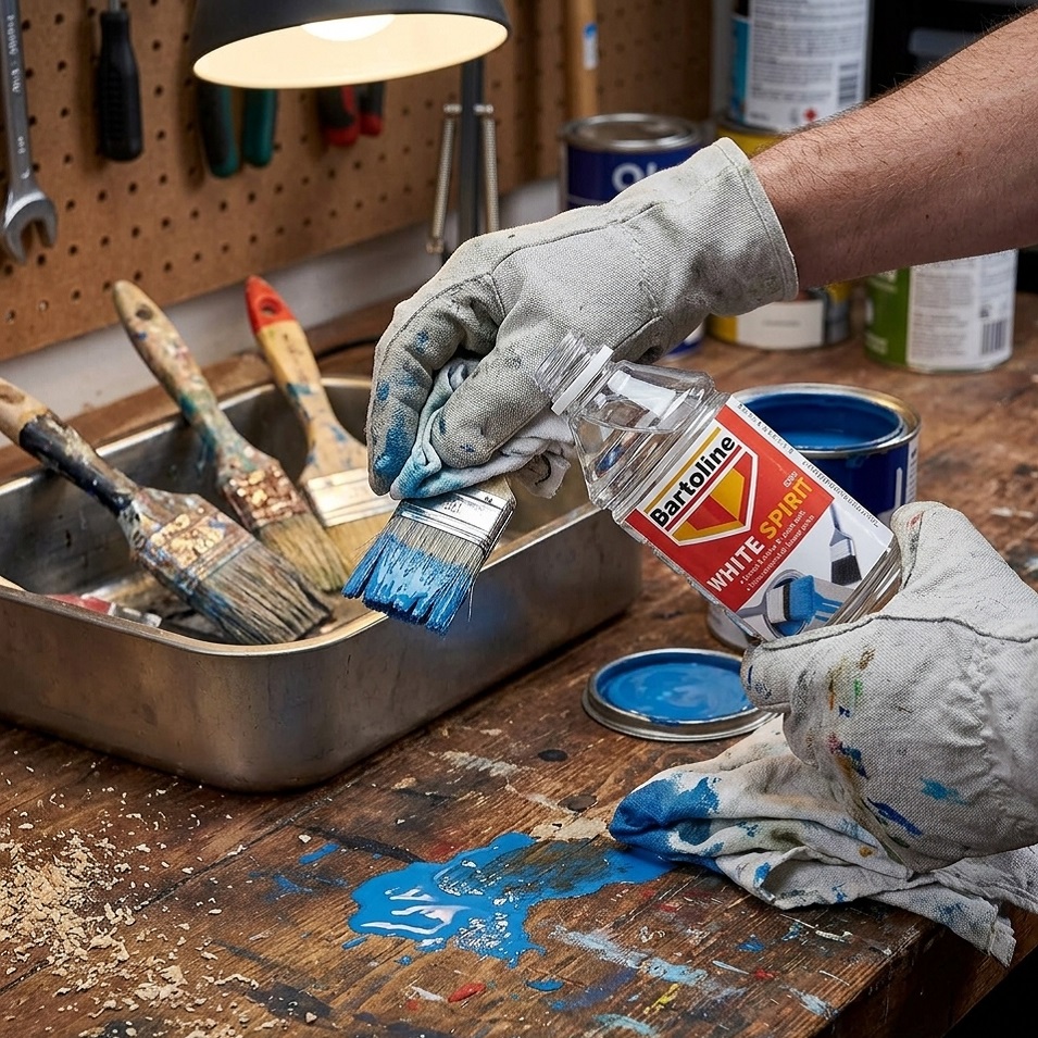 Bartoline White Spirit Clear 500ml WS5190 | Paint Brush Cleaner and Thinners | Solvent for Oil-Based Paints | Heavy Duty Degreaser and DIY Surface Preparer | Turpentine Substitute | Turps Mineral Spirits for Decorators