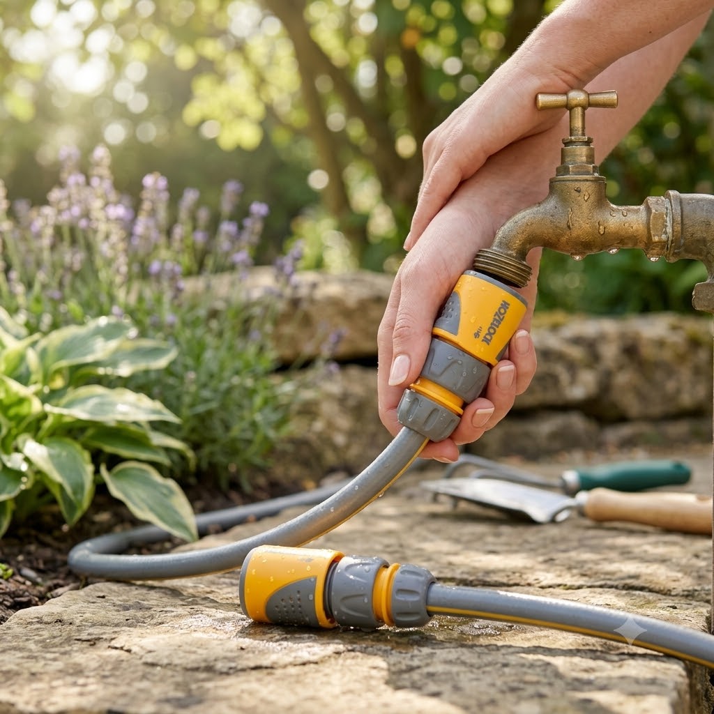 Hozelock 2050 Hose End Connector Twin Pack Multicolour 0.5-Inch 2050P0025 | Supplied With Complete Fittings | Leak Resistant | Hose Connector | Garden Hose Coupling | Irrigation Connector
