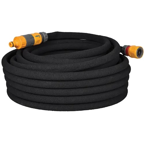 Hozelock Soaker Hose Black 25Mtr 6764P0000 | Seep Irrigation Hose | Lawn and Flower Bed Irrigation | Supplied with Complete Fittings