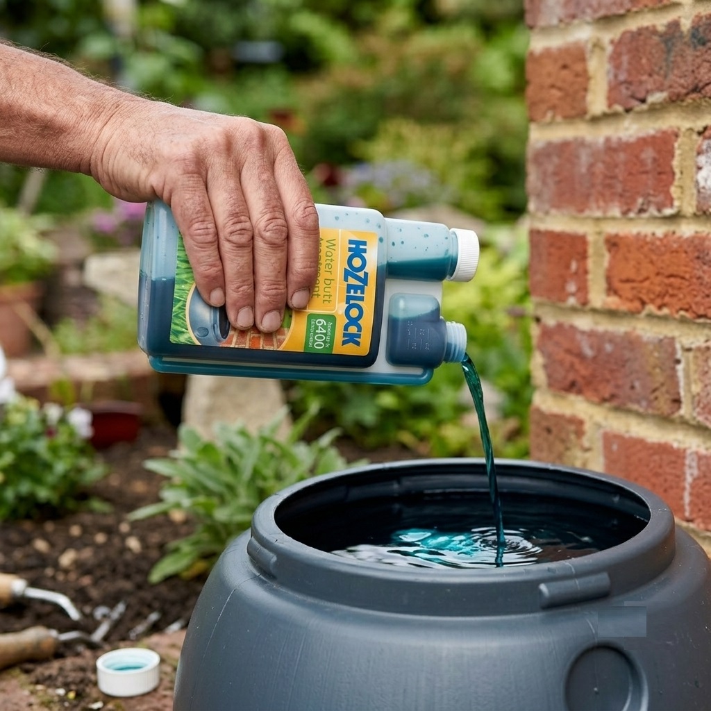 Hozelock Water Butt Treatment Liquid Blue 500ml 2026 | Prevents Green Water Slime and Algae | Treats upto 6400 Ltr of Water | Safe Non-Toxic Odour Eliminator Cleaner | Stored Rainwater Maintenance Solution | Supplied with Complete Fittings Hozelock Water Butt Treatment Liquid Blue 500ml 2026 | Prevents Green Water Slime and Algae | Treats upto 6400 Ltr of Water | Safe Non-Toxic Odour Eliminator Cleaner | Stored Rainwater Maintenance Solution | Supplied with Complete Fittings