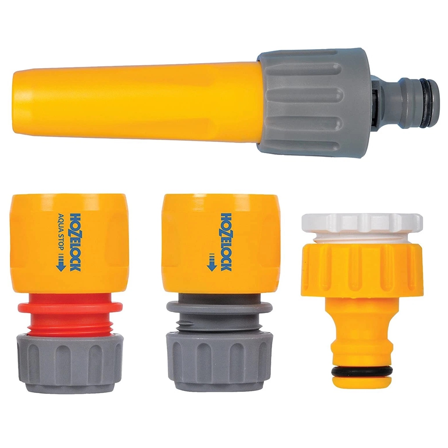 Hozelock Threaded Tap Starter Set Yellow 23529016 | Garden Hose Connection Kit | Outdoor Tap Connector Set | Water Hose Fittings with Spray Nozzle and Connectors | Supplied with Complete Fittings Hozelock Threaded Tap Starter Set Yellow 23529016 | Garden Hose Connection Kit | Outdoor Tap Connector Set | Water Hose Fittings with Spray Nozzle and Connectors | Supplied with Complete Fittings