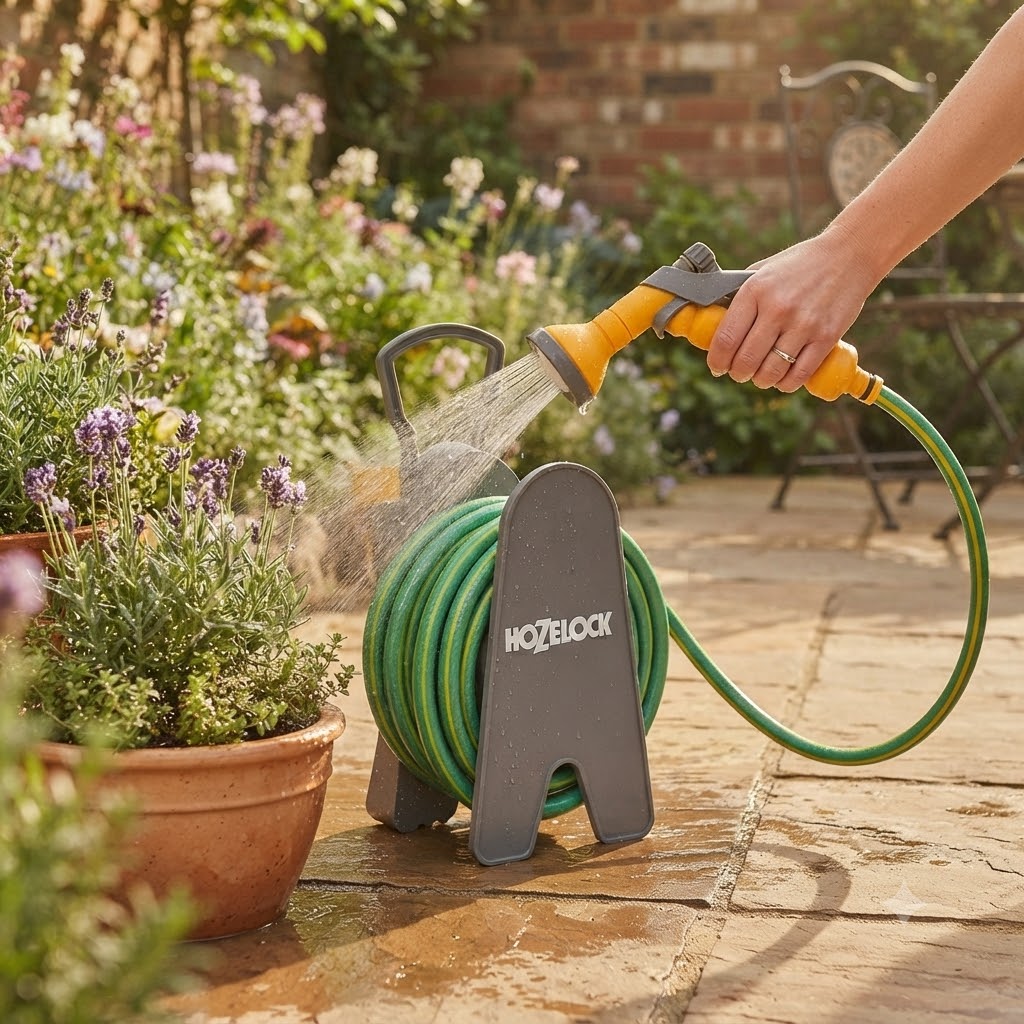 Hozelock Micro Reel Hose Multicolour 10mm 24300000 | Supplied With Complete Fittings | Portable Hose Reel | Small Garden Hose | Balcony Garden Hose Hozelock Micro Reel Hose Multicolour 10mm 24300000 | Supplied With Complete Fittings | Portable Hose Reel | Small Garden Hose | Balcony Garden Hose