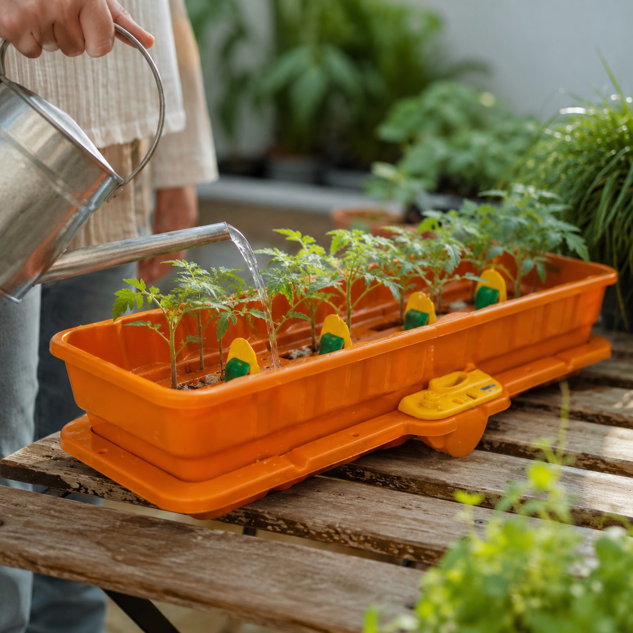 Hozelock Flower and Vegetable Waterer Multicolour 28119002 | Supplied With Complete Fittings | Root Watering System | For Pesticides-Fertiliser and Weedkiller | Water Saving Garden Tool