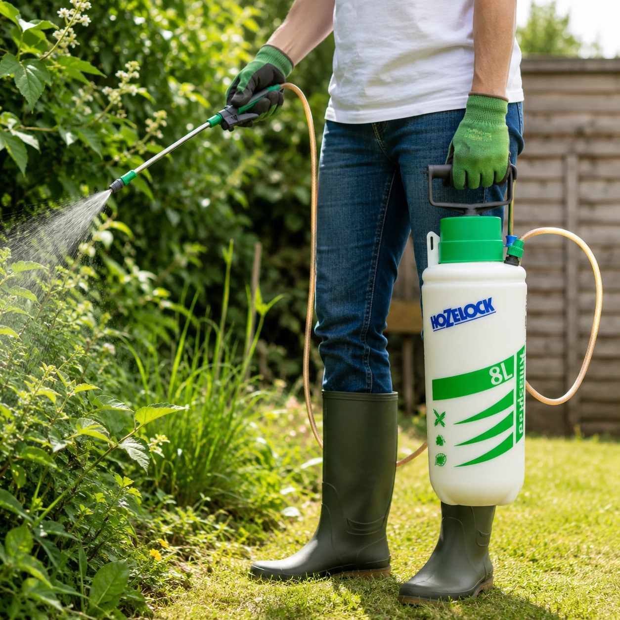 Hozelock Killaspray Sprayer Multicoloured 8Ltr | Garden Weed Killer Sprayer | Pump Action Chemical Sprayer | Supplied with Complete Fittings