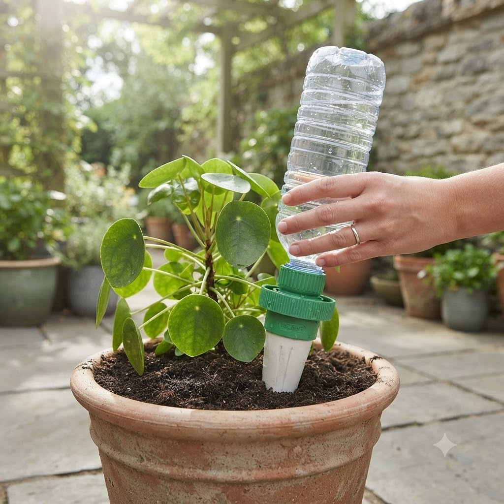Hozelock Aquasolo Holiday Watering Can Green and White 27118000 | Supplied With Complete Fittings | Compatible With 0.5 to 2Ltr | Self Watering System | Plant Waterer | Pot Plant Watering Hozelock Aquasolo Holiday Watering Can Green and White 27118000 | Supplied With Complete Fittings | Compatible With 0.5 to 2Ltr | Self Watering System | Plant Waterer | Pot Plant Watering